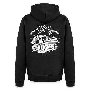 Car SUV SUV Jeep Terrain Mountain Tuning PS - Unisex Premium Organic Zip Hoodie - black - Back - Nico (187cm)