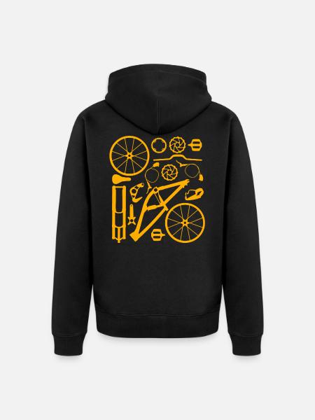 bicycle - Unisex Premium Organic Zip Hoodie - black