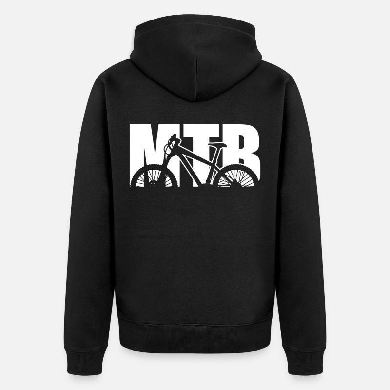 Fahrrad - Unisex Premium Bio Zip Hoodie - Schwarz