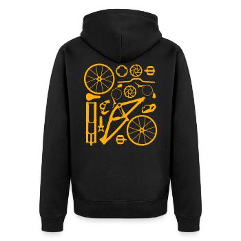 Vélo Mécanique Tournevis Mécanique Hobby - Veste à capuche bio Premium Unisexe - noir - Dos - Nico (187cm)