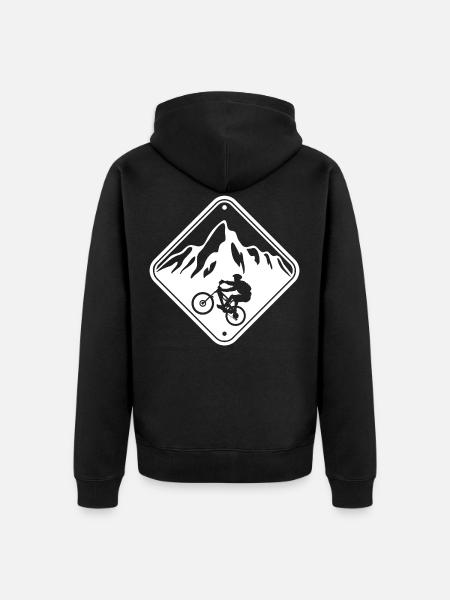 bicycle - Unisex Premium Organic Zip Hoodie - black