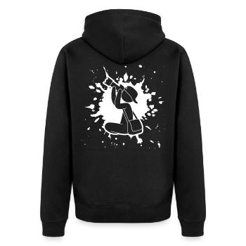 Caméra photographe - Veste à capuche bio Premium Unisexe - noir - Dos - Nico (187cm)