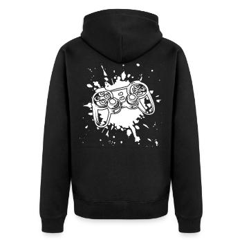 Gamer - Veste à capuche bio Premium Unisexe - noir - Dos - Nico (187cm)