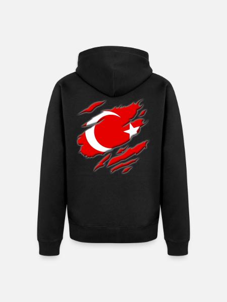 Türkei - Unisex Premium Bio Zip Hoodie - Schwarz