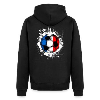 France football - Veste à capuche bio Premium Unisexe - noir - Dos - Nico (187cm)