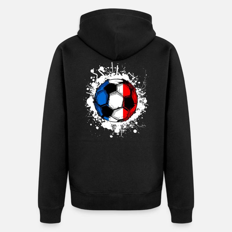 Drapeau drapeau france - Veste à capuche bio Premium Unisexe - noir