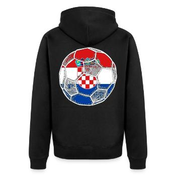 Croatie Football - Veste à capuche bio Premium Unisexe - noir - Dos - Nico (187cm)