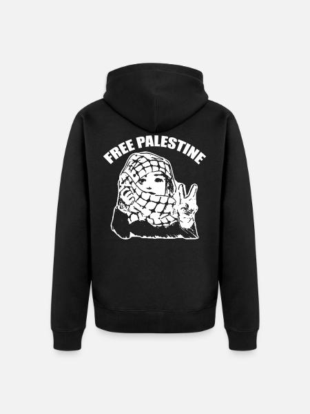 Palestina Peace - Unisex Premium Bio Zip Hoodie - Schwarz