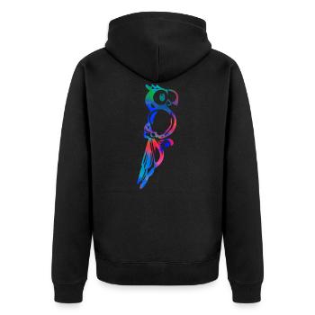 perroquet - Veste à capuche bio Premium Unisexe - noir - Dos - Nico (187cm)