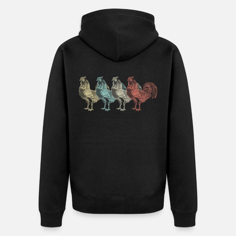 Poulet Poulet - Veste à capuche bio Premium Unisexe - noir