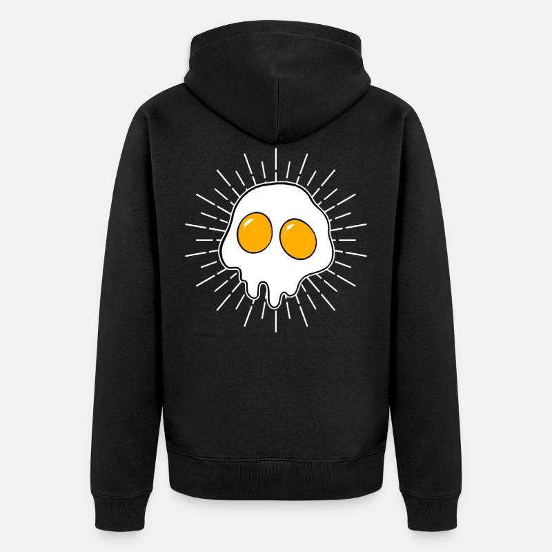 Oeufs crâne - Veste à capuche bio Premium Unisexe - noir