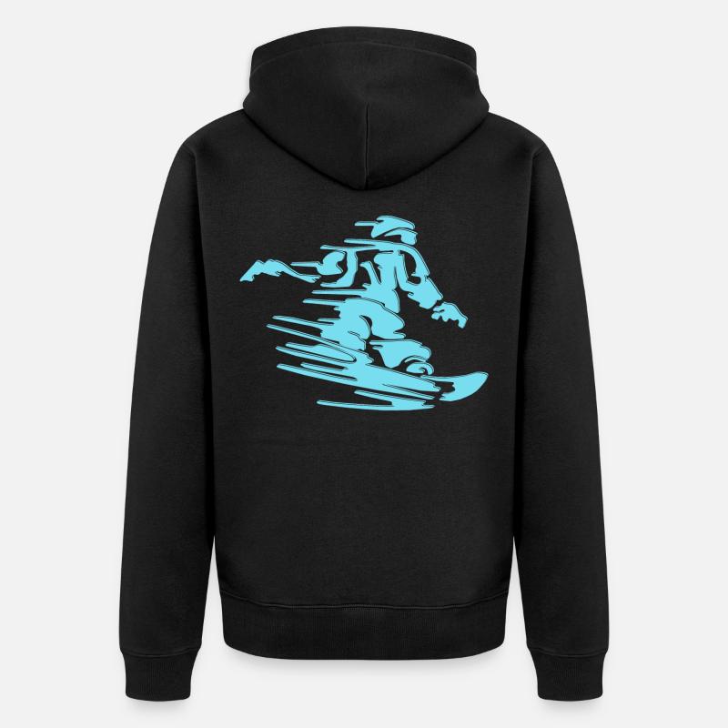 snowboard - Veste à capuche bio Premium Unisexe - noir