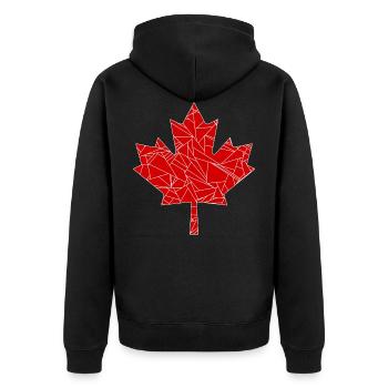 Canada Maple Leaf Maple Tree North America Ice Hockey - Unisex Premium Organic Zip Hoodie - black - Back - Nico (187cm)