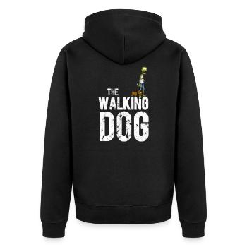 THE WALKING DOG - Veste à capuche bio Premium Unisexe - noir - Dos - Nico (187cm)