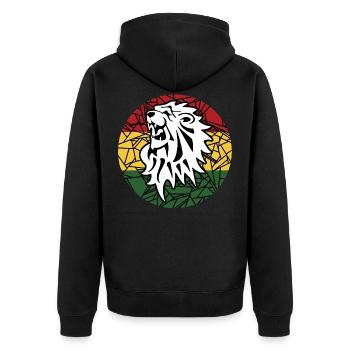 Reggae Lion Head Musicien Jamaïque Musicien Musikverein - Veste à capuche bio Premium Unisexe - noir - Dos - Nico (187cm)