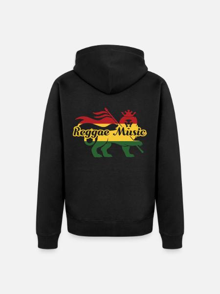 Reggae - Unisex Premium Bio Zip Hoodie - Schwarz