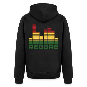 reggae - Veste à capuche bio Premium Unisexe - noir - Dos - Nico (187cm)
