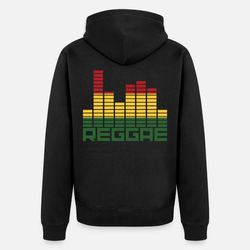 Reggae - Unisex Premium Bio Zip Hoodie - Schwarz