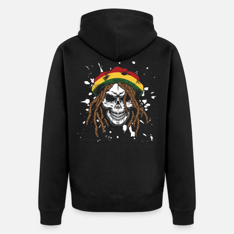 Reggae - Unisex Premium Bio Zip Hoodie - Schwarz