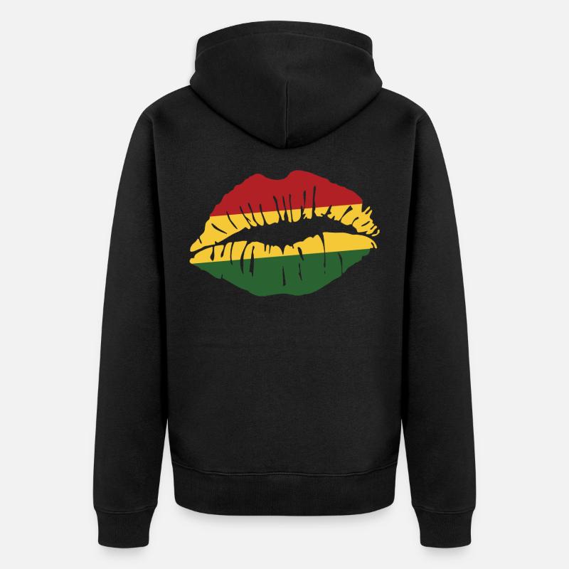 Reggae - Unisex Premium Bio Zip Hoodie - Schwarz