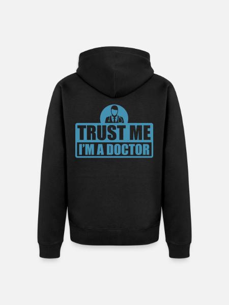 Doktor - Unisex Premium Bio Zip Hoodie - Schwarz