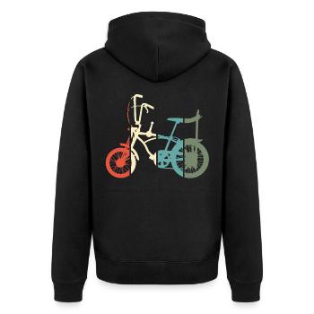 Old School - Veste à capuche bio Premium Unisexe - noir - Dos - Nico (187cm)