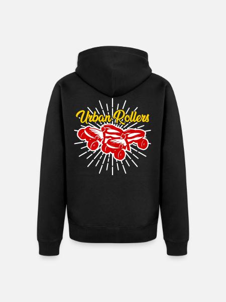 roller skates - Unisex Premium Organic Zip Hoodie - black