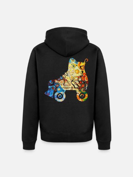 Rollschuhe - Unisex Premium Bio Zip Hoodie - Schwarz