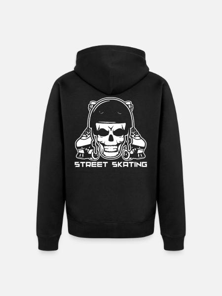 Rollschuhe - Unisex Premium Bio Zip Hoodie - Schwarz