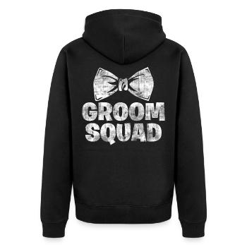 marry marriage - Unisex Premium Organic Zip Hoodie - black - Back - Nico (187cm)