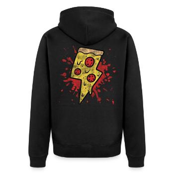 Pizza Italie Italienne Restauration rapide - Veste à capuche bio Premium Unisexe - noir - Dos - Nico (187cm)