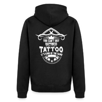 Tatouage Tatouage Tatoueur Tatoueur - Veste à capuche bio Premium Unisexe - noir - Dos - Nico (187cm)