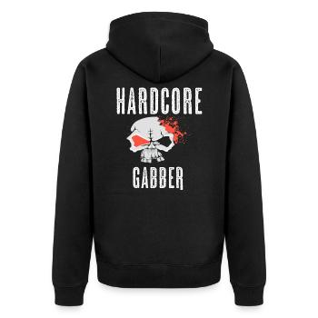 T-shirt gabber à noyau dur, marchandise Hakuh - Veste à capuche bio Premium Unisexe - noir - Dos - Nico (187cm)