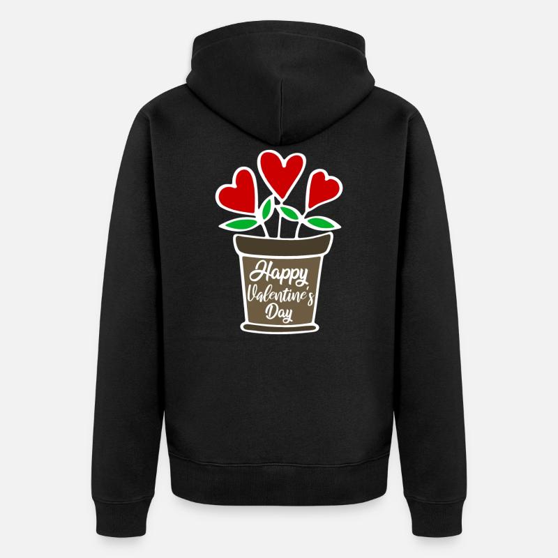 Saint Valentin - Veste à capuche bio Premium Unisexe - noir