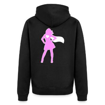 Mother's Day - Unisex Premium Organic Zip Hoodie - black - Back - Nico (187cm)
