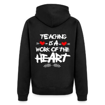 Enseignant Enseignant Enseignant - Veste à capuche bio Premium Unisexe - noir - Dos - Nico (187cm)