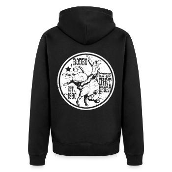 Cowboy de rodéo équitation taureau western lasso cadeau - Veste à capuche bio Premium Unisexe - noir - Dos - Nico (187cm)