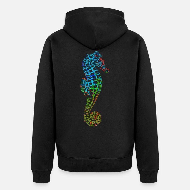Hippocampe Seahorse - Veste à capuche bio Premium Unisexe - noir