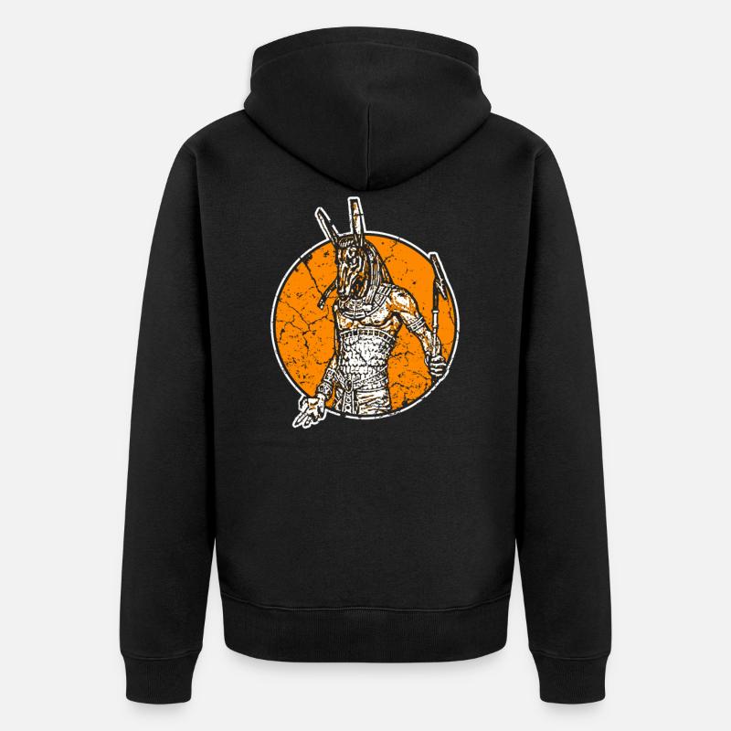 Dieu égyptien Seth Egypte - Veste à capuche bio Premium Unisexe - noir