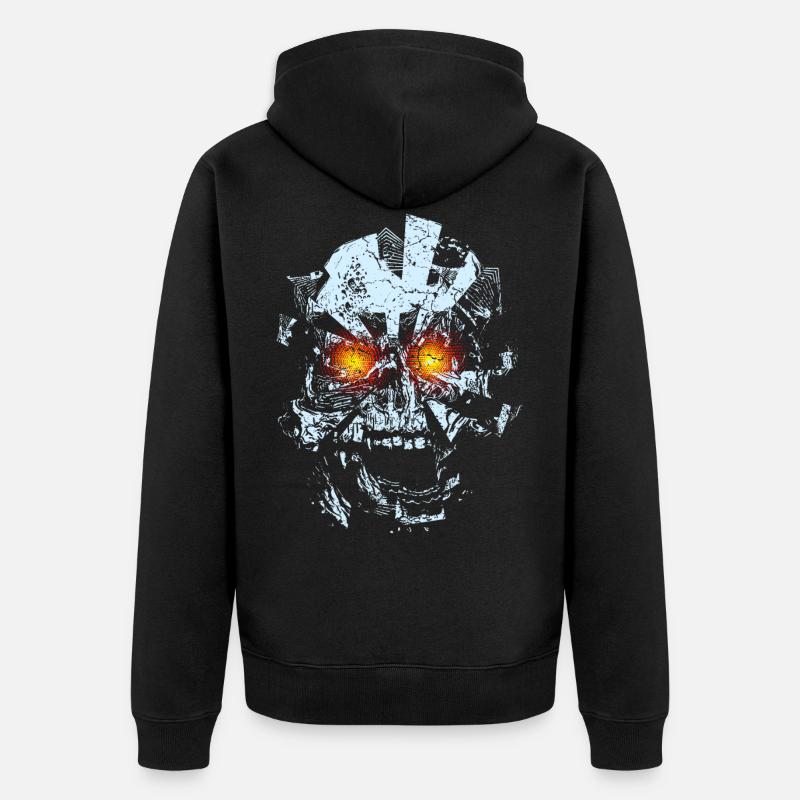Crâne crâne explosion crâne - Veste à capuche bio Premium Unisexe - noir