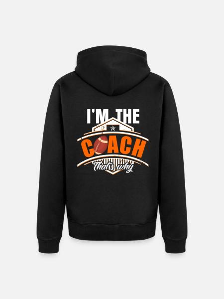 American Football Gift - Unisex Premium Organic Zip Hoodie - black