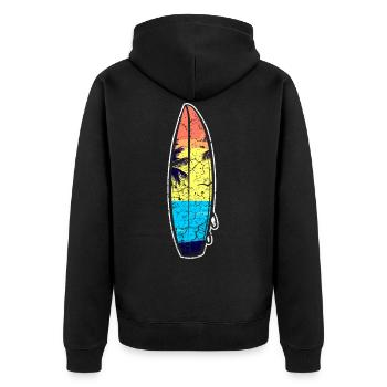 Surfers surfers surfers - Veste à capuche bio Premium Unisexe - noir - Dos - Nico (187cm)