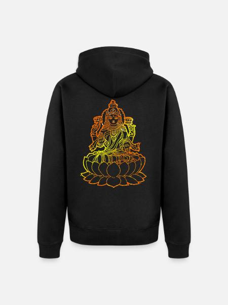Hinduism - Unisex Premium Organic Zip Hoodie - black