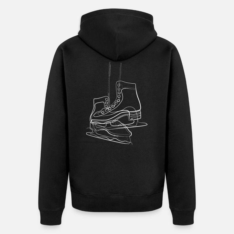 Patins à glace - Veste à capuche bio Premium Unisexe - noir