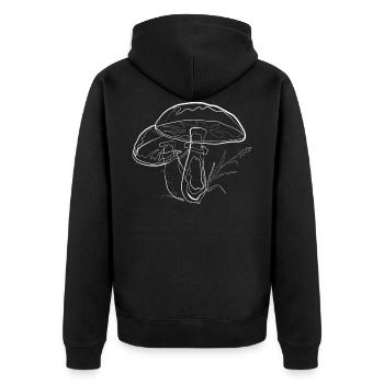 Champignons - Veste à capuche bio Premium Unisexe - noir - Dos - Nico (187cm)