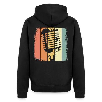 Musique rétro - Veste à capuche bio Premium Unisexe - noir - Dos - Nico (187cm)