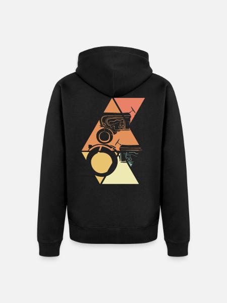 Tractor - Unisex Premium Organic Zip Hoodie - black