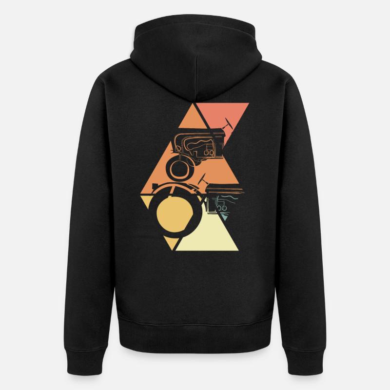 Traktor - Unisex Premium Bio Zip Hoodie - Schwarz