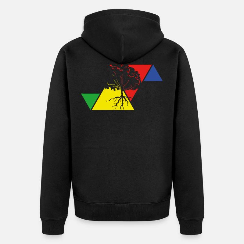 Umweltschutz Baum - Unisex Premium Bio Zip Hoodie - Schwarz