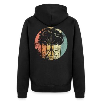 Protection du climat Arbre - Veste à capuche bio Premium Unisexe - noir - Dos - Nico (187cm)